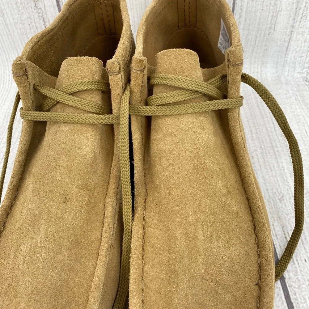 Clarks Wallaston Chukka Boot Mens 11 Dark Sand Suede Moc Toe Chukka Ankle Shoes